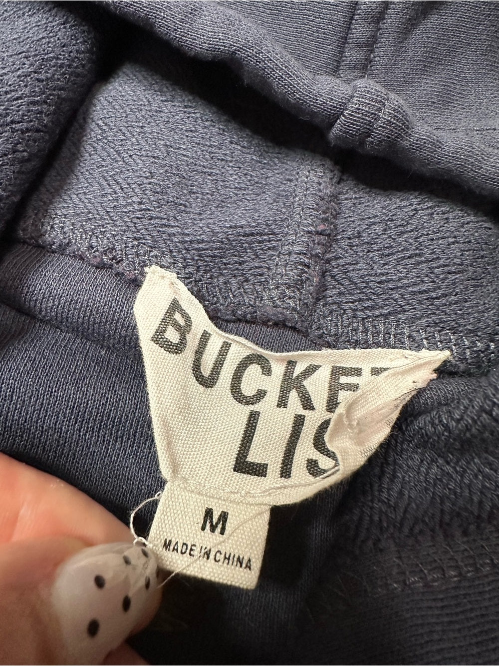 Bucket List Navy Hooded Oversized Zip Up