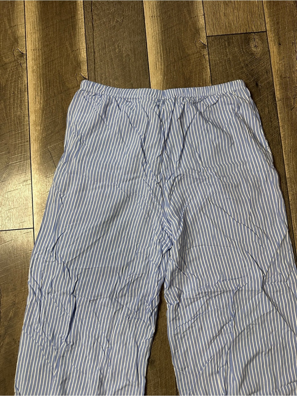 Active USA Striped Lightweight Wide Leg Pants
