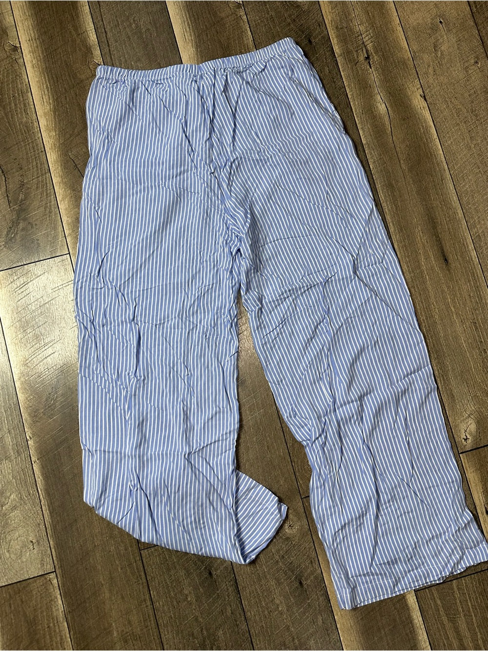 Active USA Striped Lightweight Wide Leg Pants