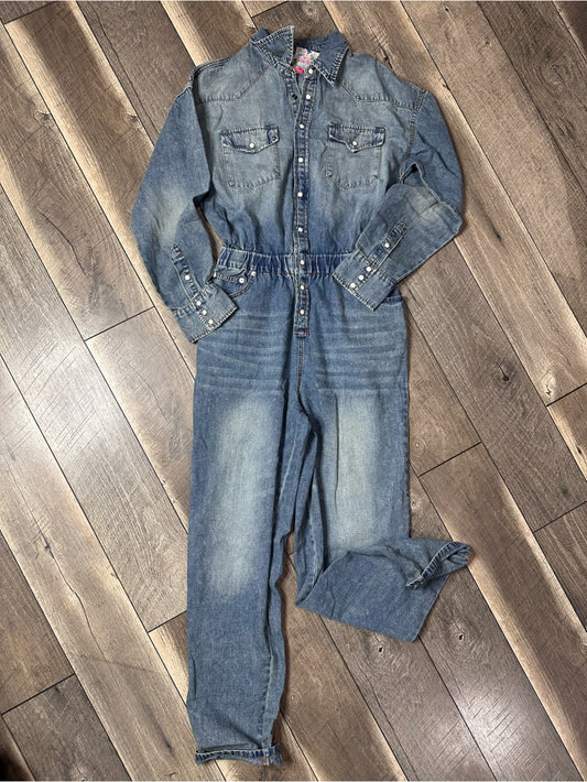 Blue B Denim Long Sleeve Jumpsuit