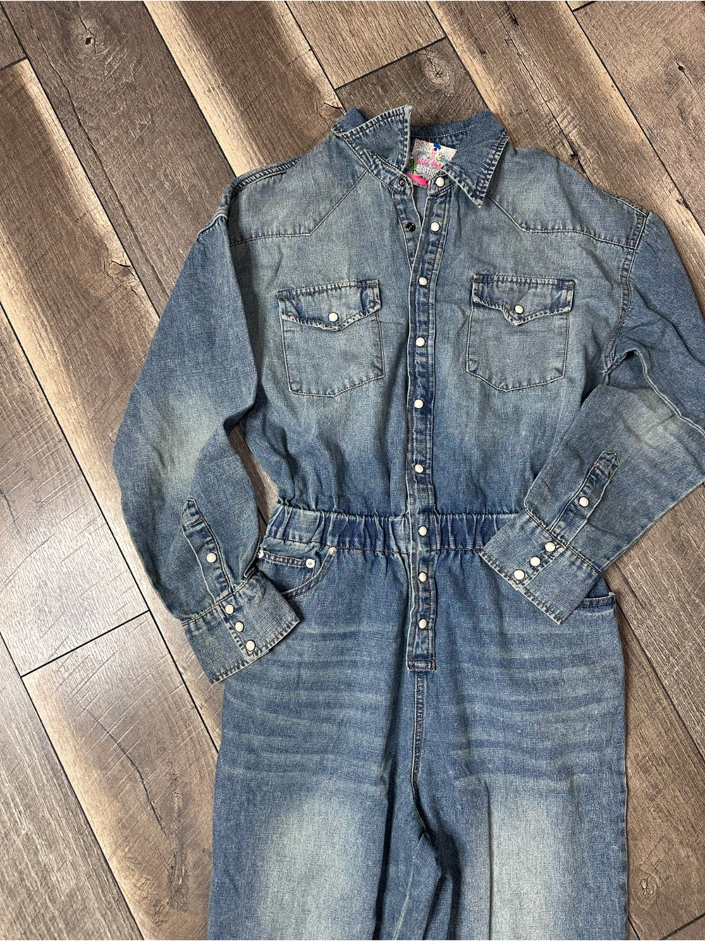 Blue B Denim Long Sleeve Jumpsuit