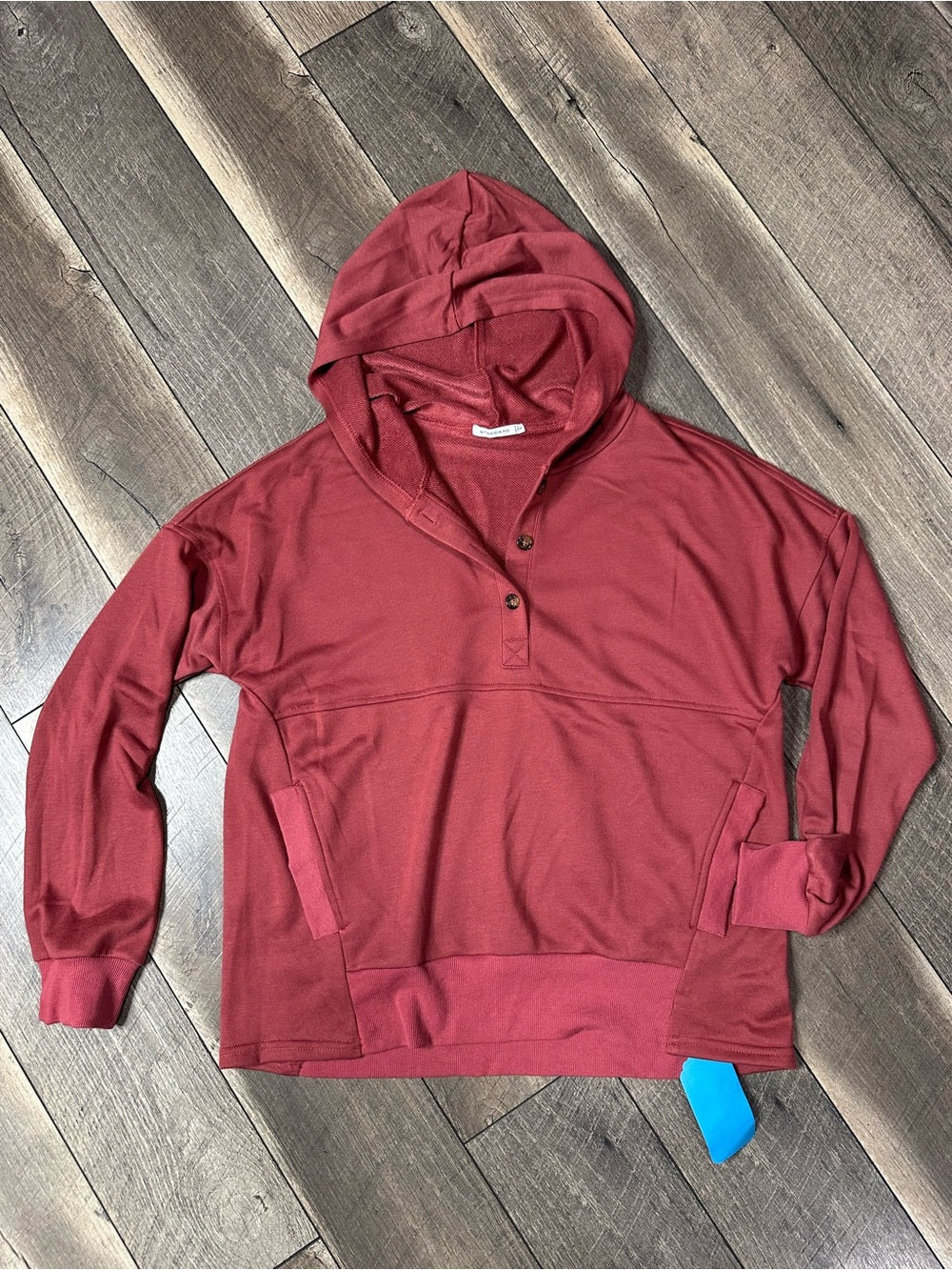 Staccato Button Pullover Hoodie