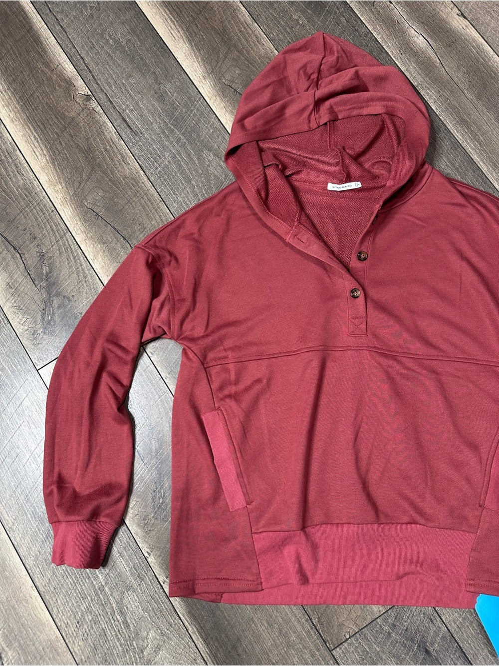 Staccato Button Pullover Hoodie