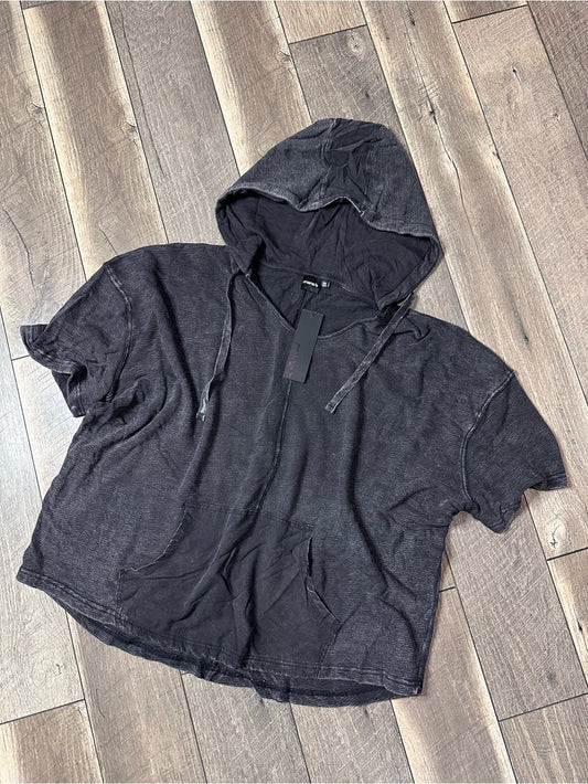 Mono B Oversized Hooded Short Sleeve Pullover