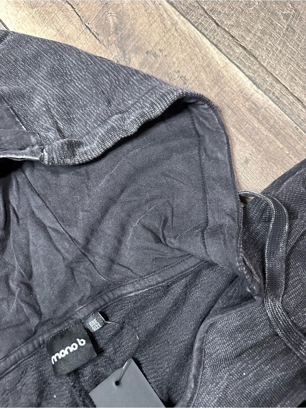 Mono B Oversized Hooded Short Sleeve Pullover