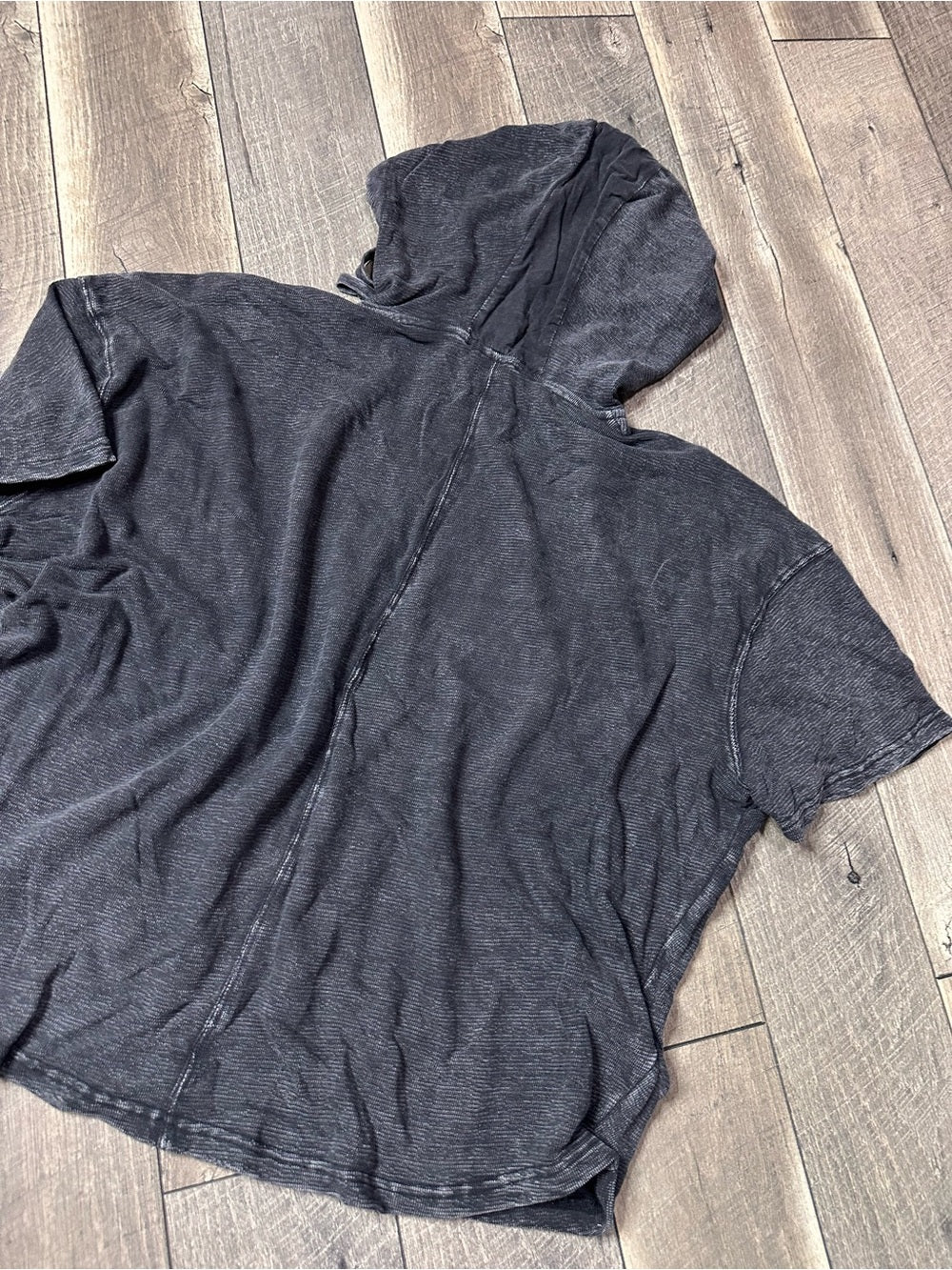 Mono B Oversized Hooded Short Sleeve Pullover