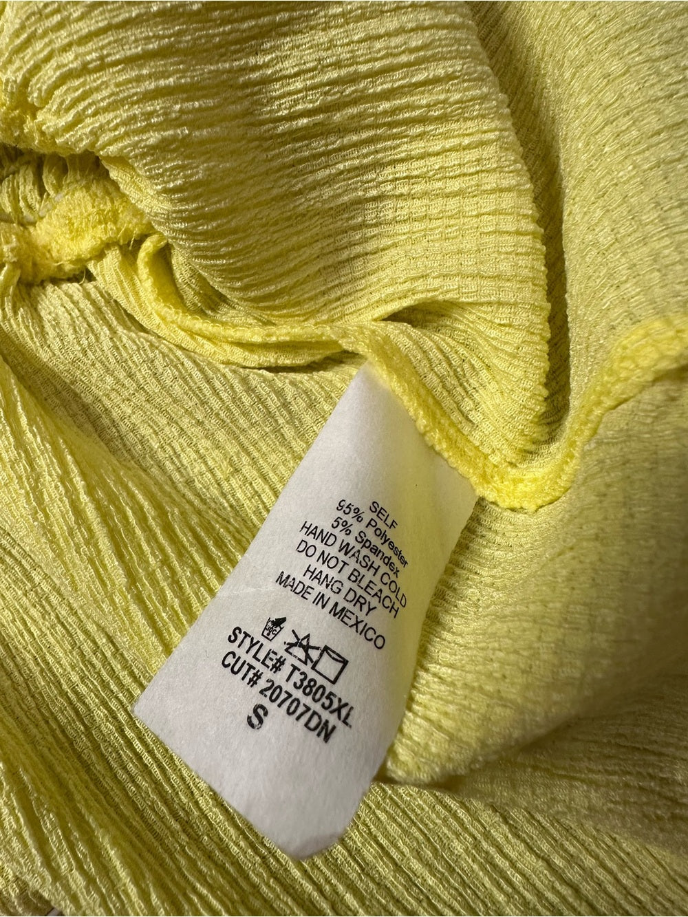 White Birch Smocked Yellow Long Sleeve Top