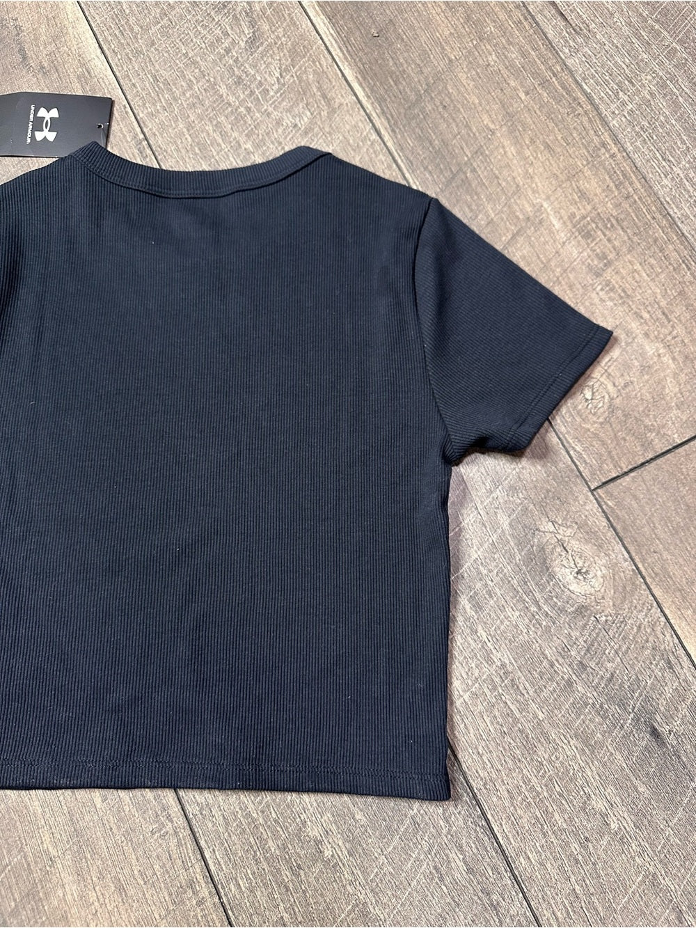 Under Armour Black Ribbed Crop Top