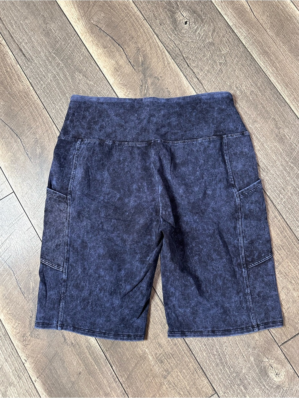 Zenana Acidwash Biker Shorts