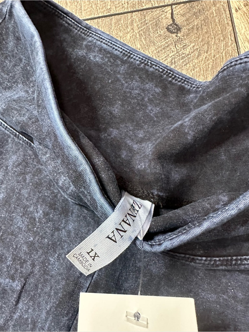 Zenana Acidwash Biker Shorts