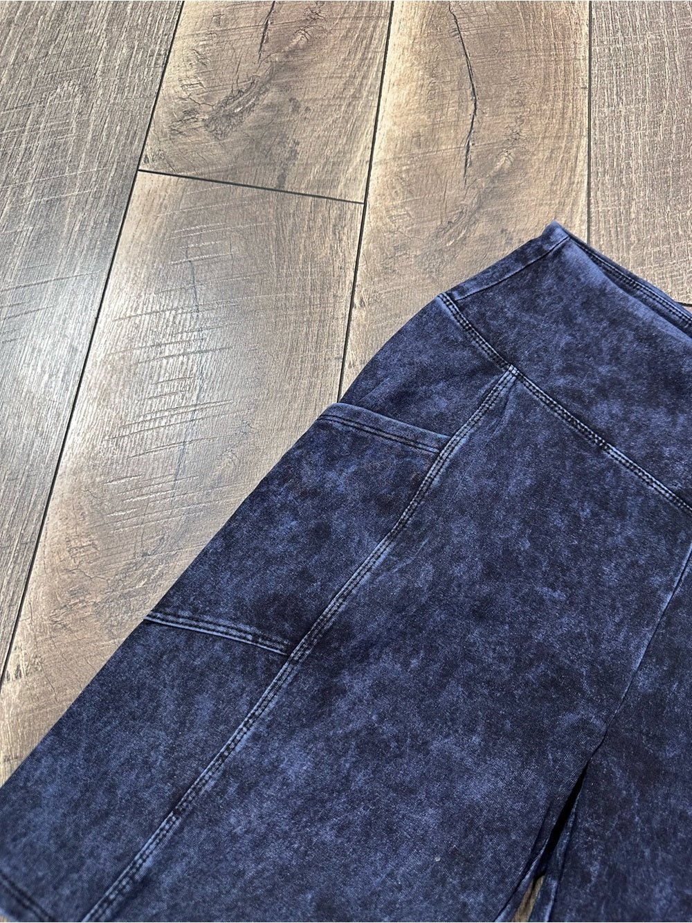 Zenana Acidwash Biker Shorts