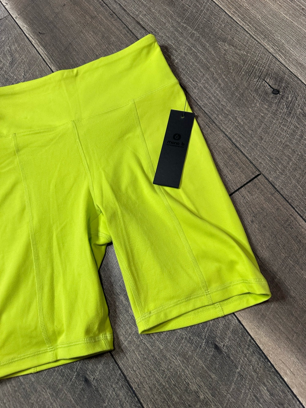 Mono B Lime Biker Shorts