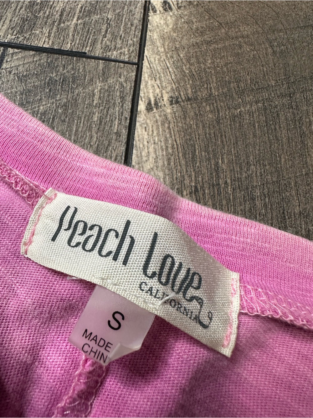 Peach Love Acidwash Oversized Long Sleeve Top