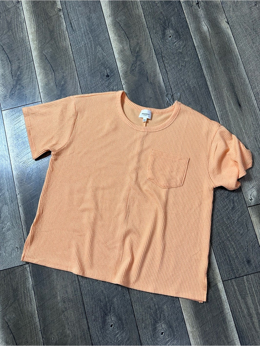 Andree by Unit Orange Short Sleeve Top