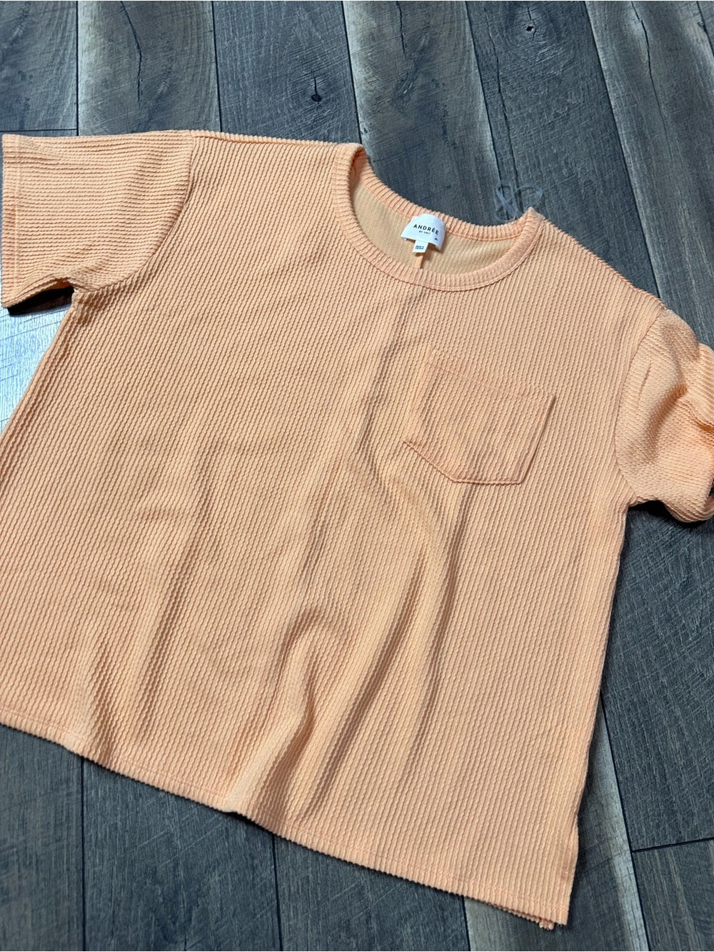 Andree by Unit Orange Short Sleeve Top