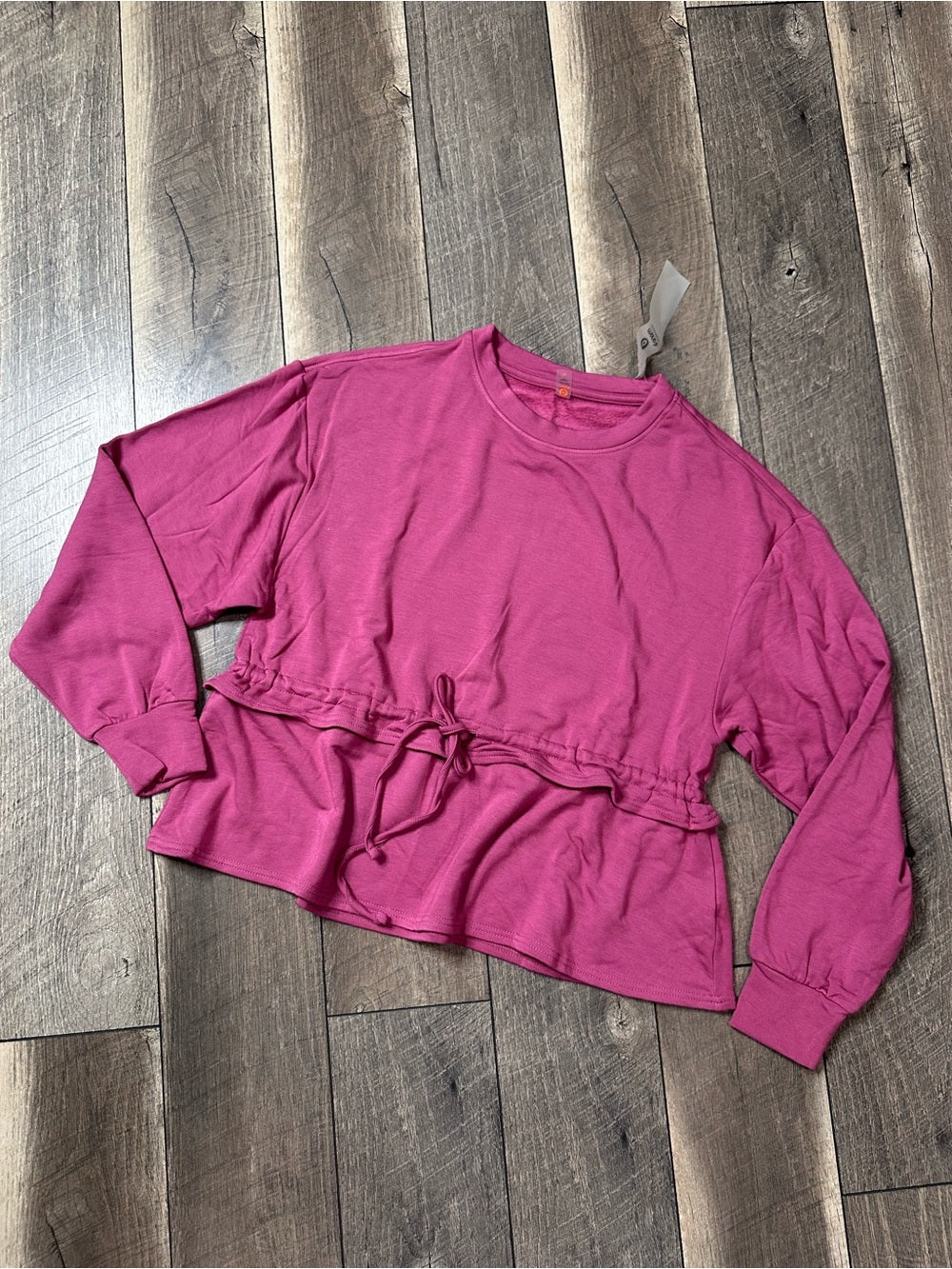 Mono B Buttery Soft Tie Waist Crewneck Pullover