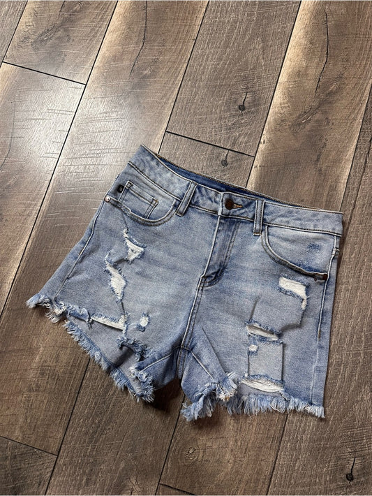 Judy Blue Hi Rise Distressed Shorties