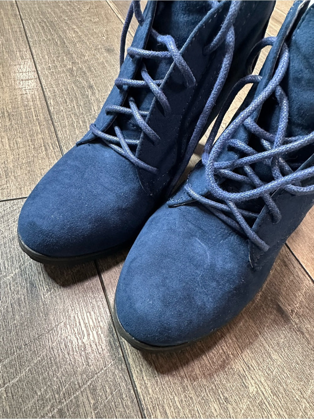 White Mountain Ankle Lace Up Heel Booties