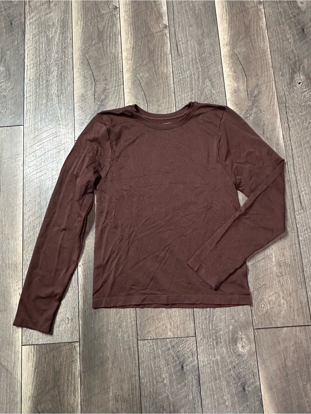 Essentials Mocha Brown Long Sleeve Top