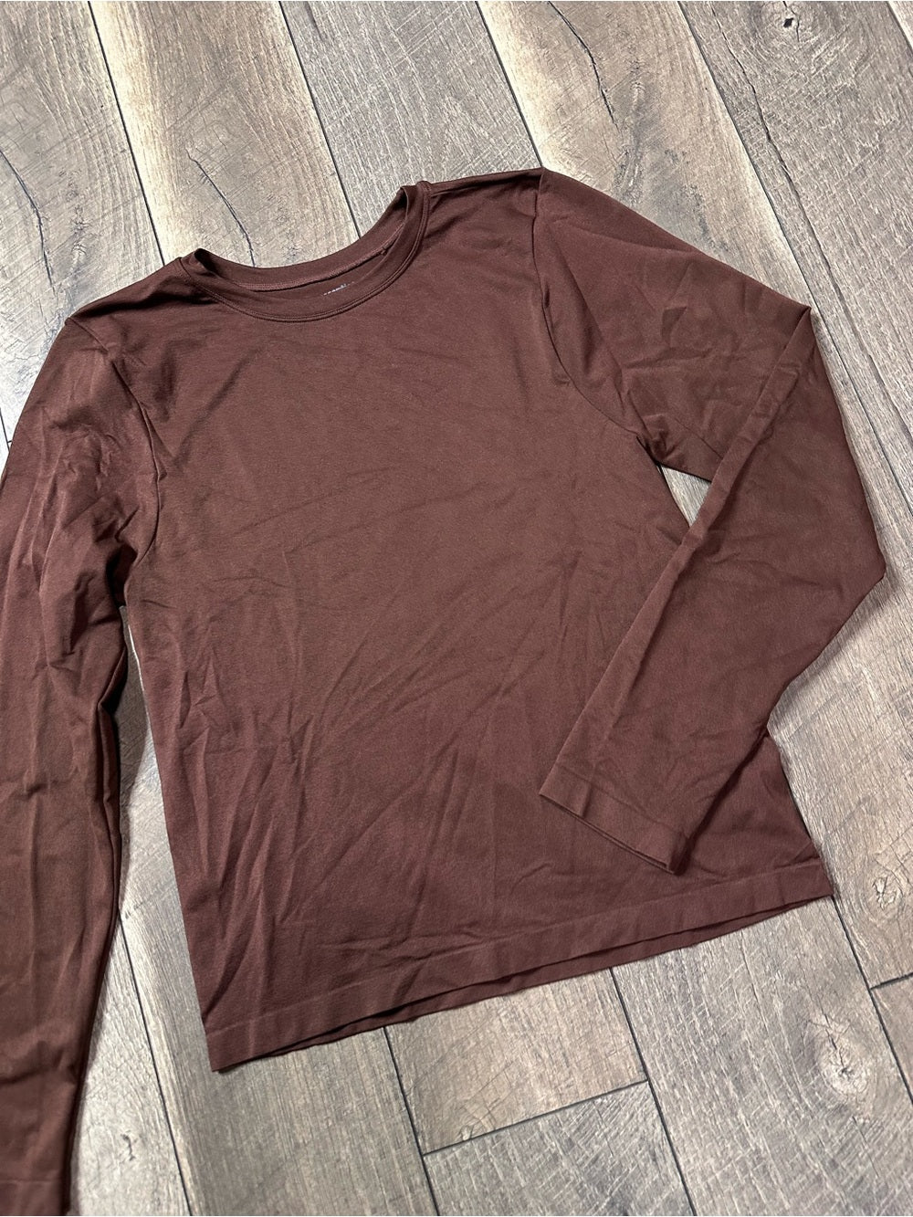 Essentials Mocha Brown Long Sleeve Top