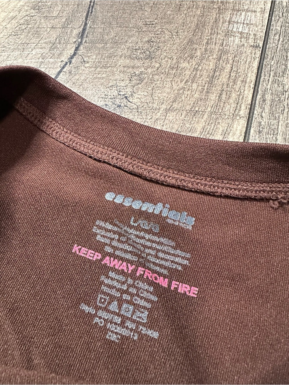 Essentials Mocha Brown Long Sleeve Top