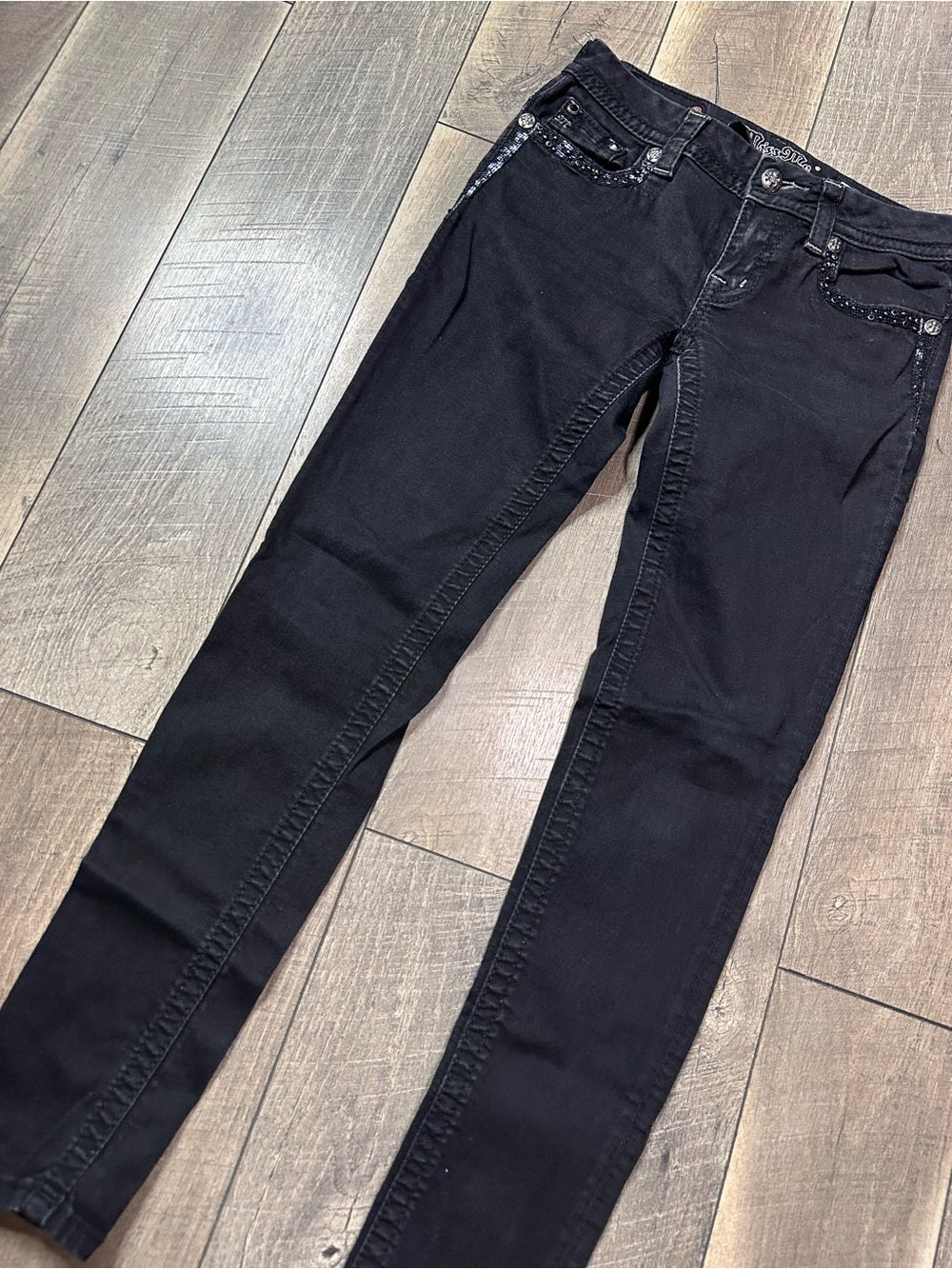 Miss Me Low Rise Black Skinny Jeans
