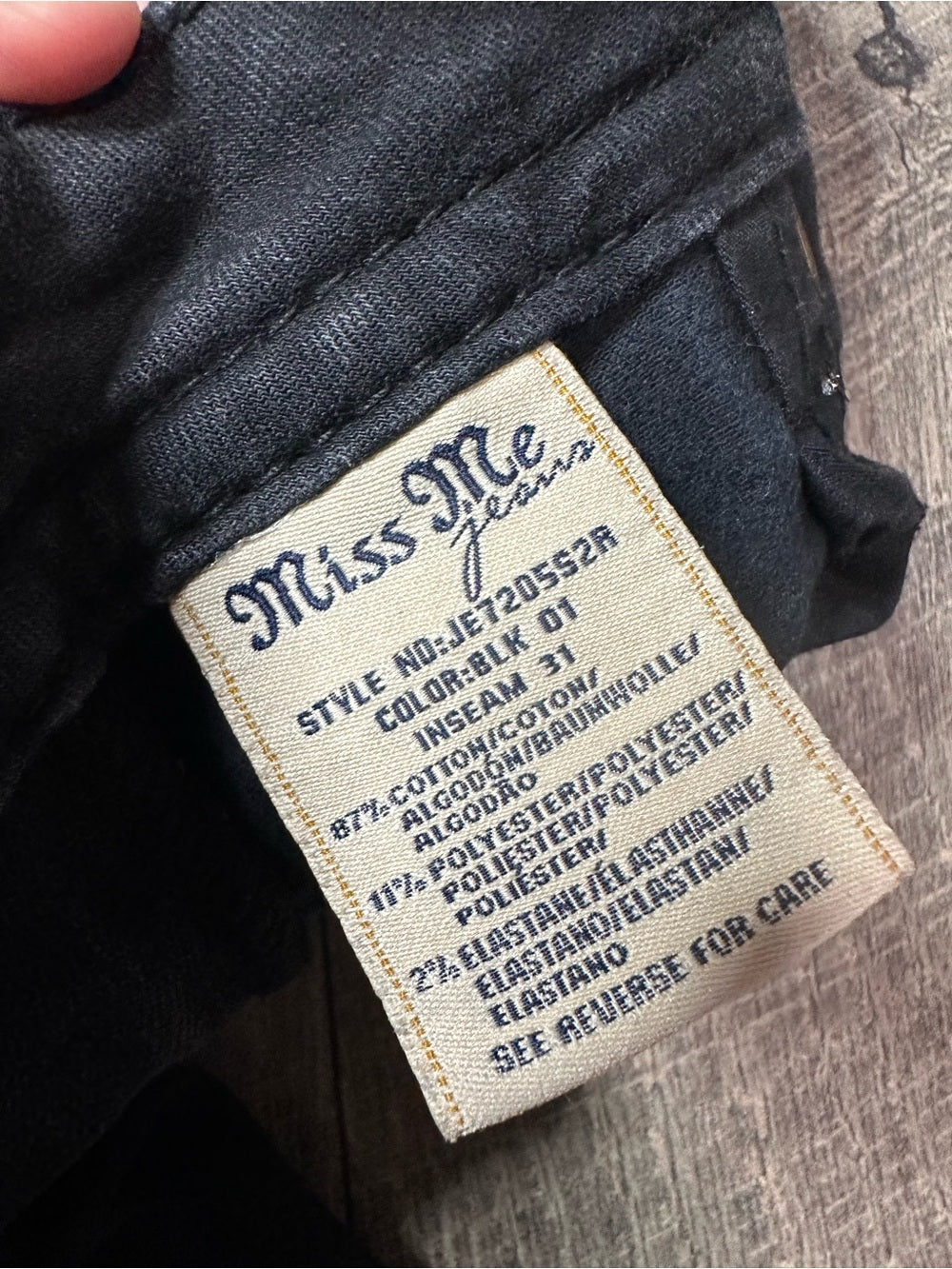 Miss Me Low Rise Black Skinny Jeans