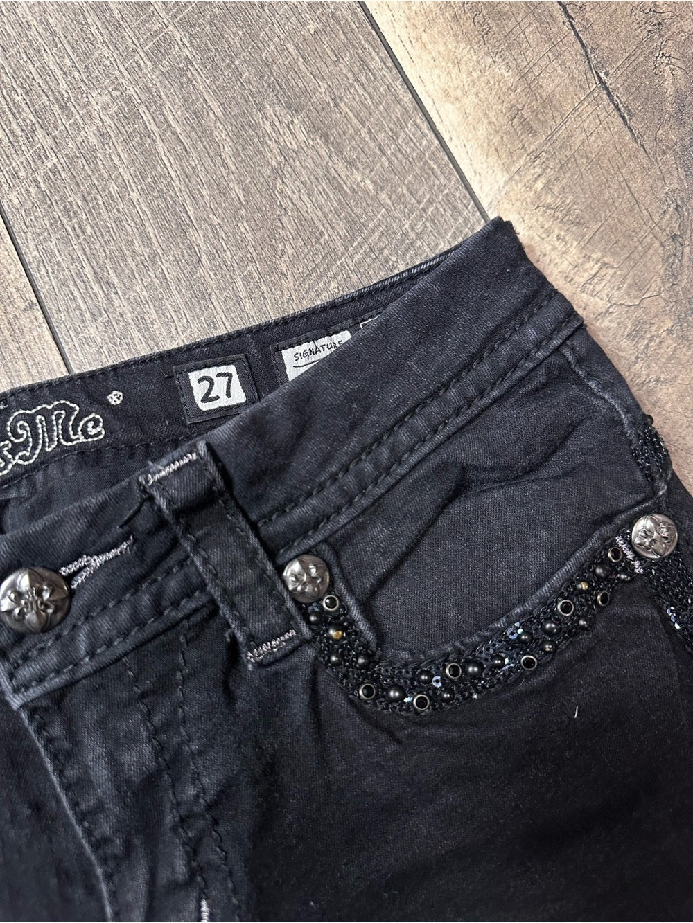 Miss Me Low Rise Black Skinny Jeans