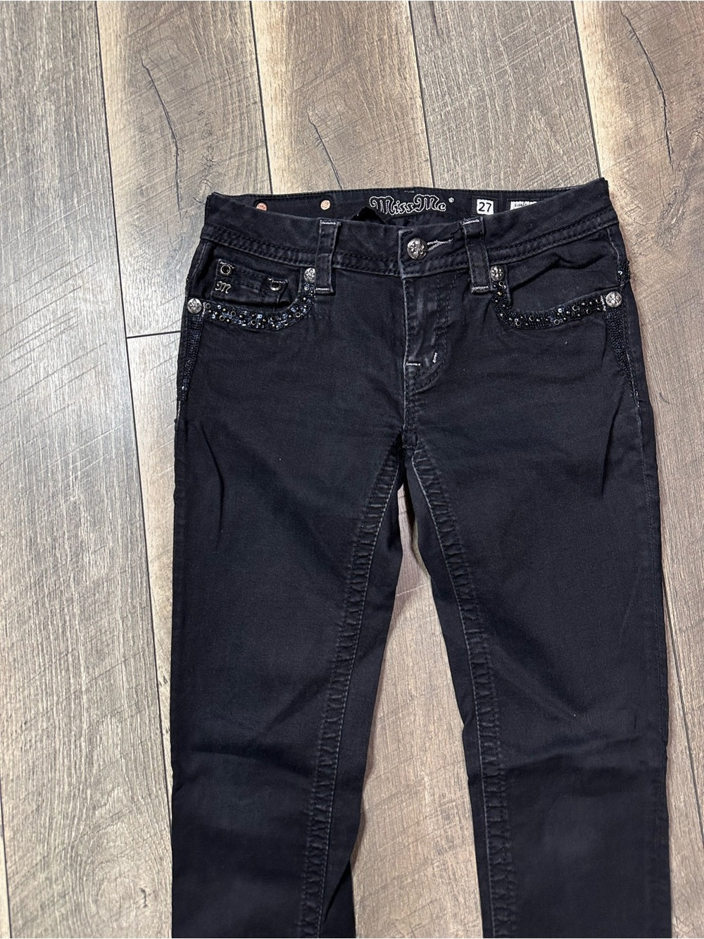 Miss Me Low Rise Black Skinny Jeans
