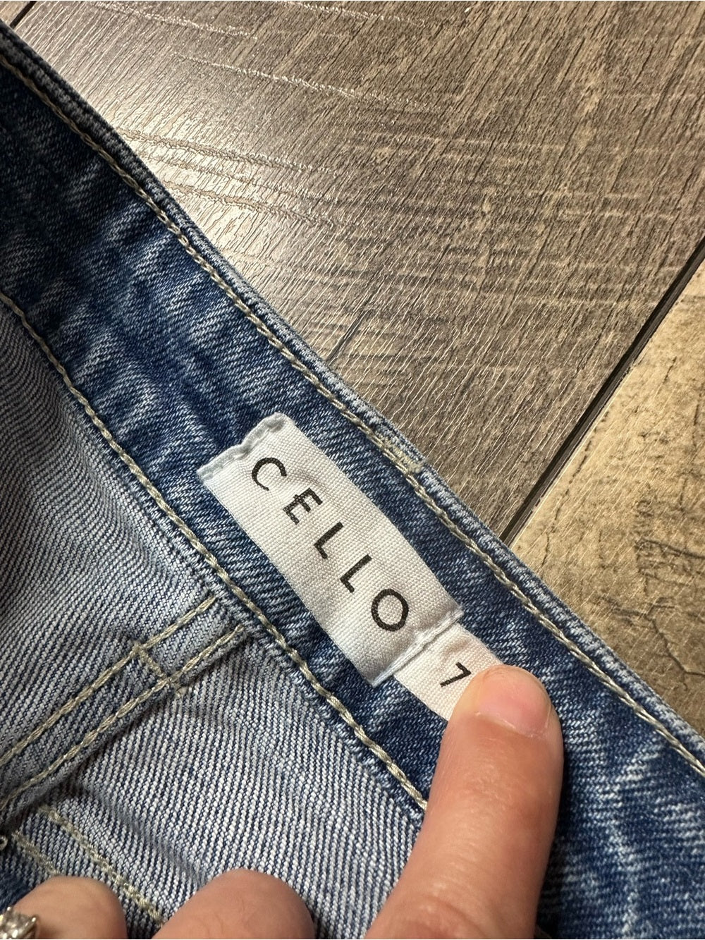 Cello Distressed Hi Rise Ankle Crop Jeans