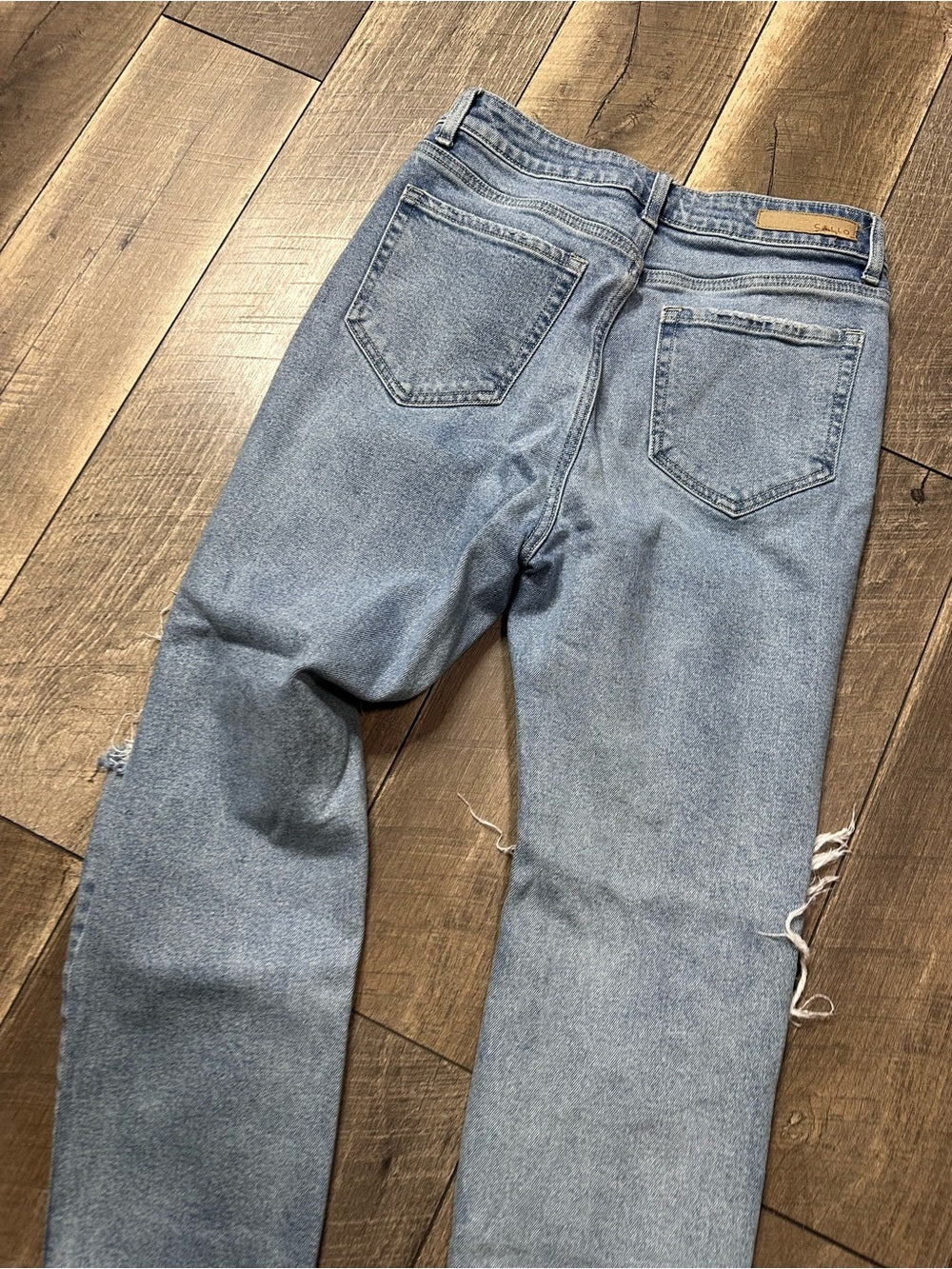 Cello Distressed Hi Rise Ankle Crop Jeans