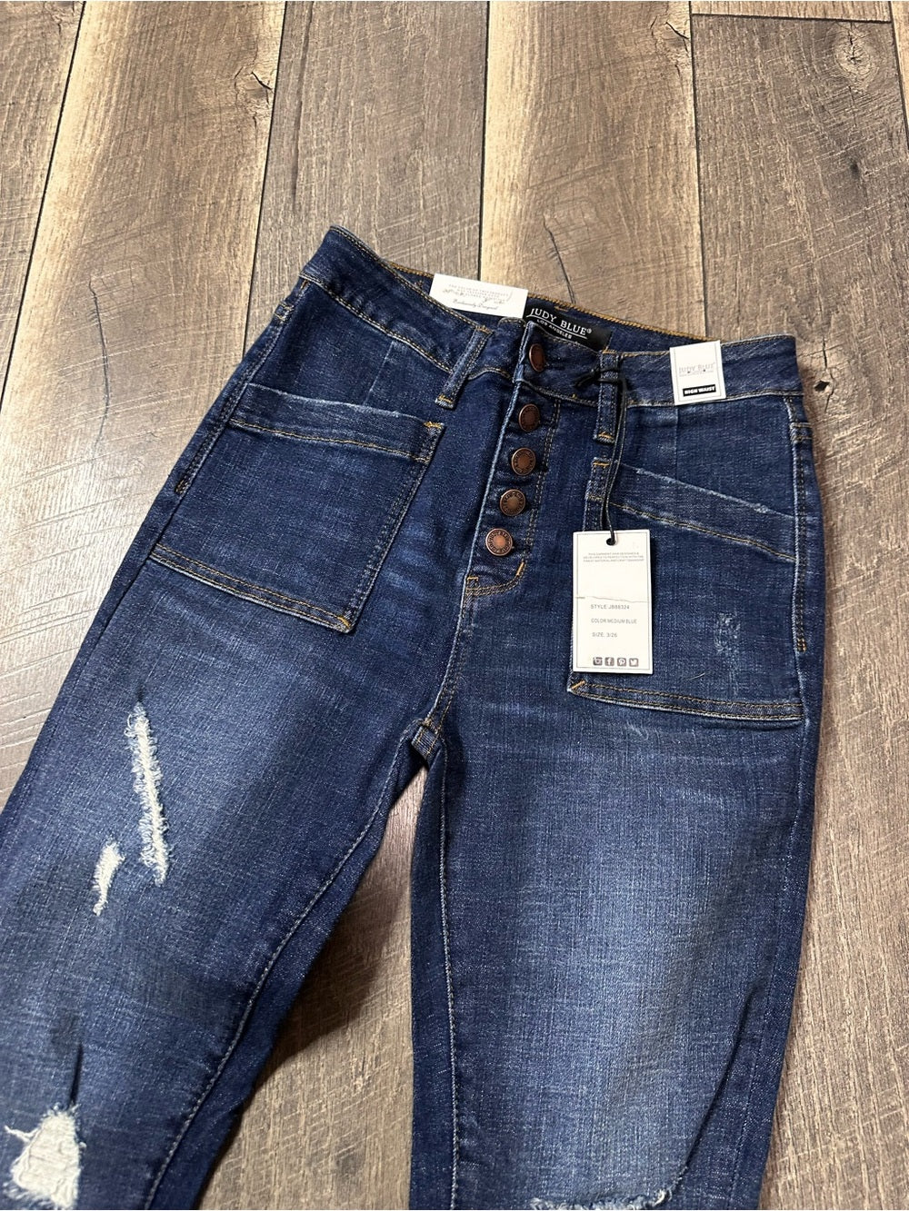 Judy Blue Buttonfly Skinny Fit Jeans