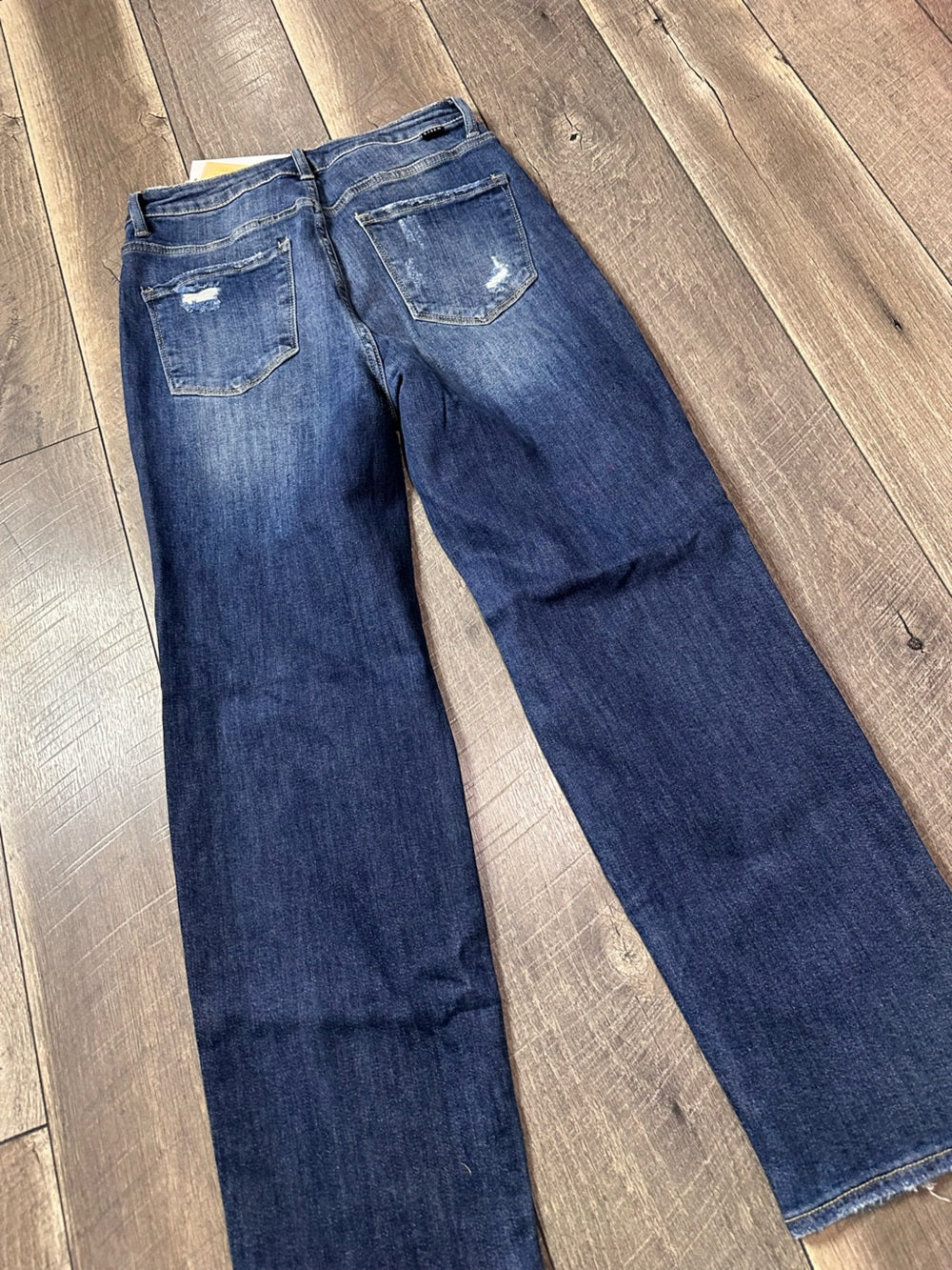 Risen Hi Rise Straight Leg Jeans