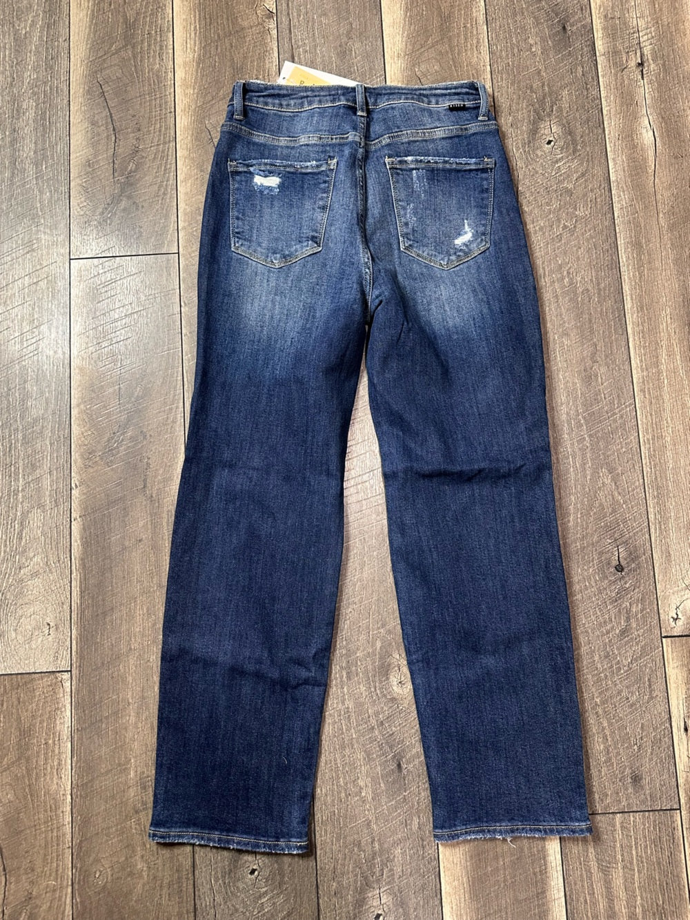 Risen Hi Rise Straight Leg Jeans