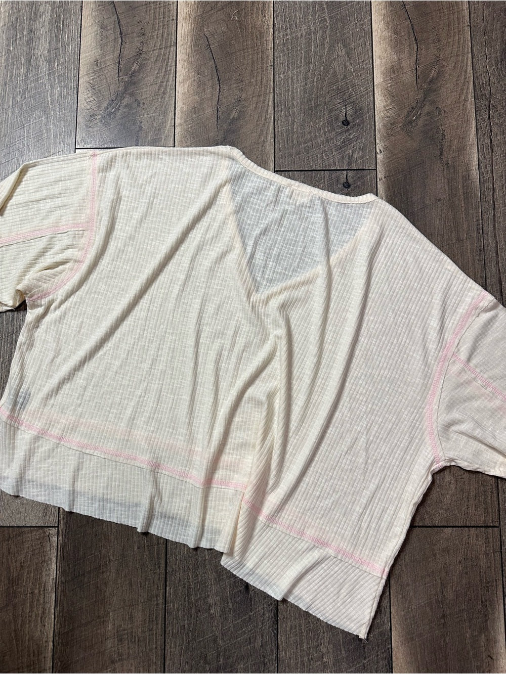 POL Oversized V Neck Short Sleeve Top