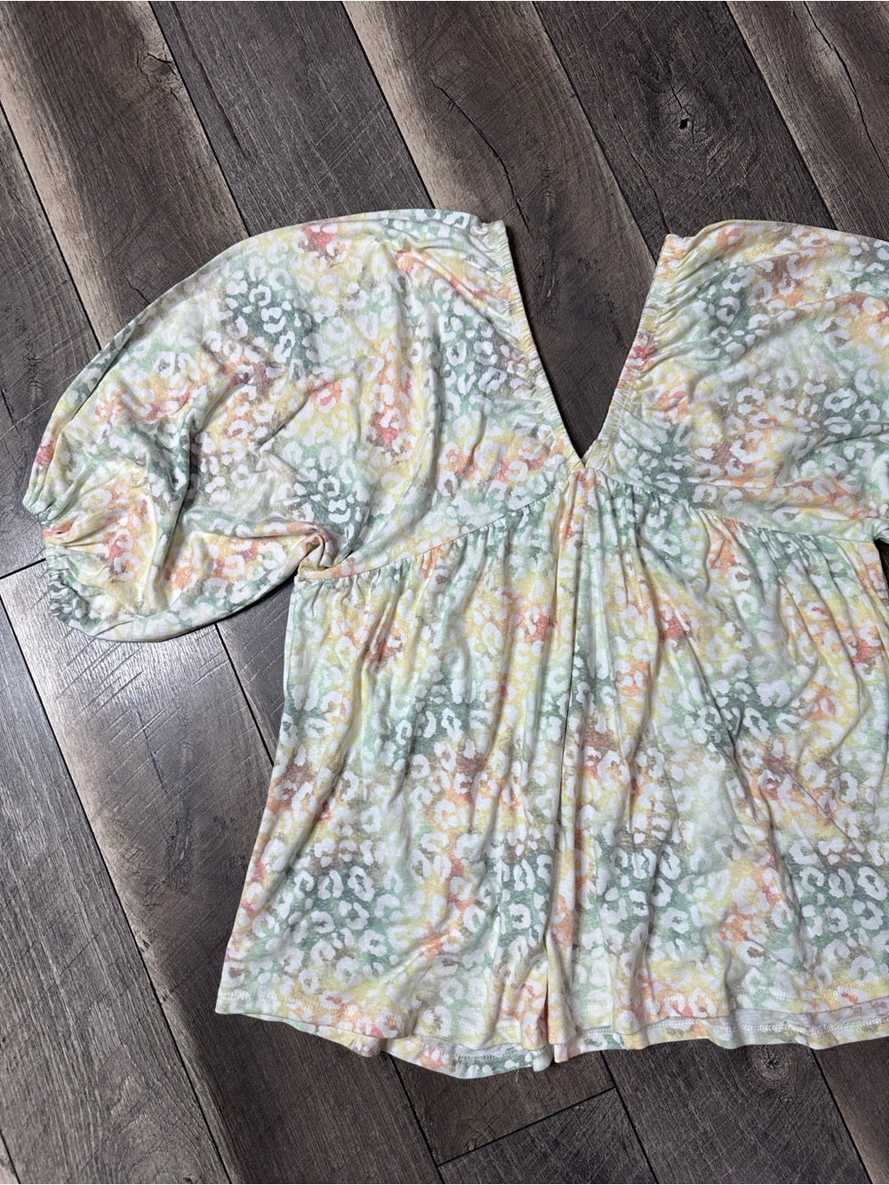 Oddi Floral Short Sleeve Top