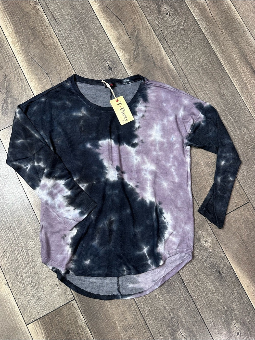 T Party Tie Dye Long Sleeve Top
