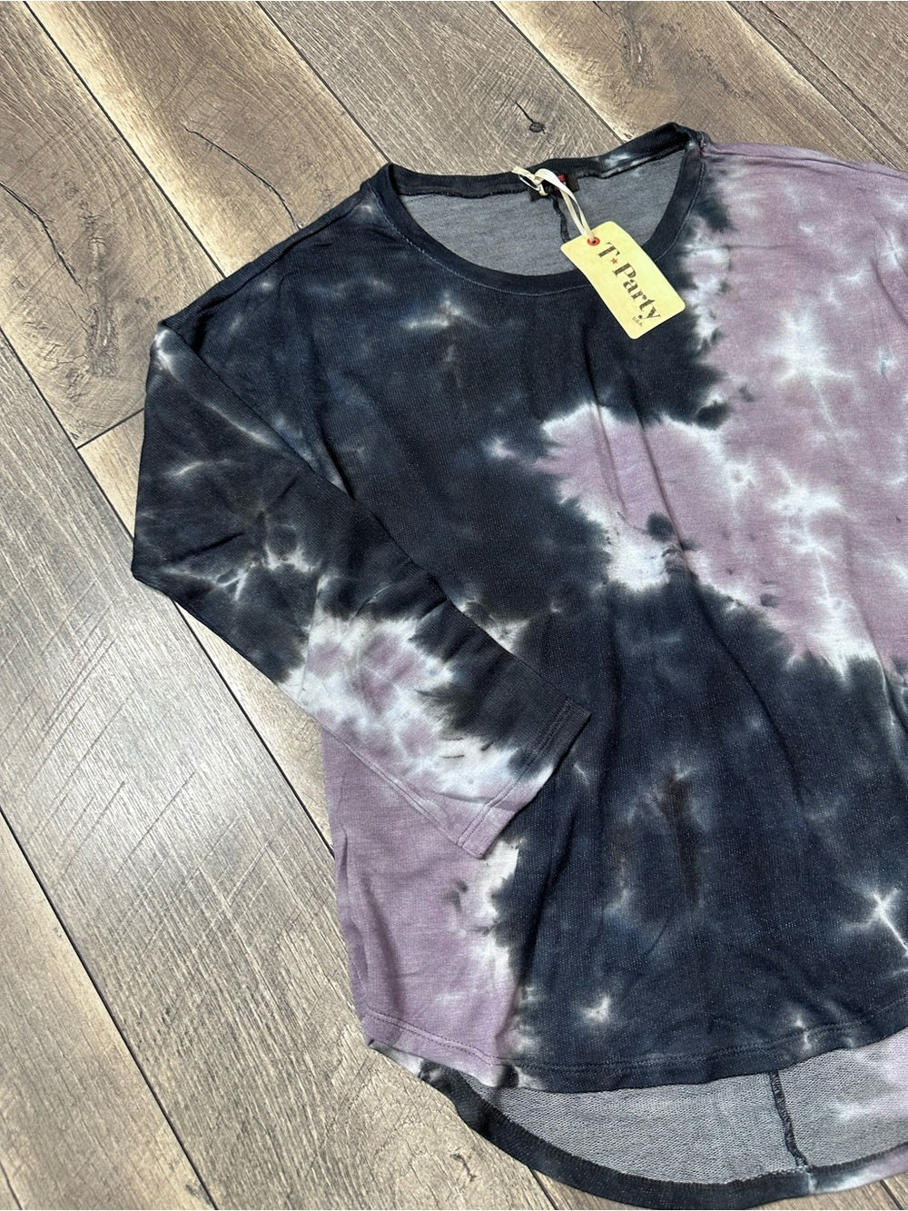 T Party Tie Dye Long Sleeve Top