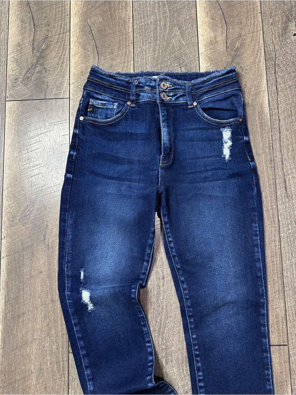 Kancan Double Button Skinny Jeans