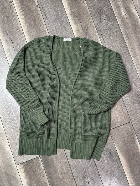 Zenana Olive Green Open Cardigan