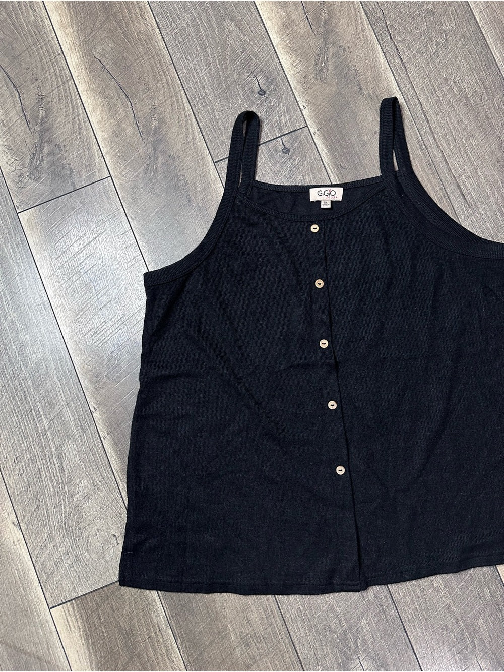 Gigo Plus Black Tank Top