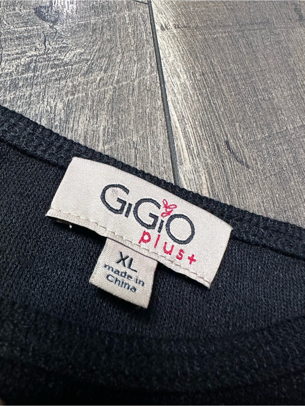 Gigo Plus Black Tank Top