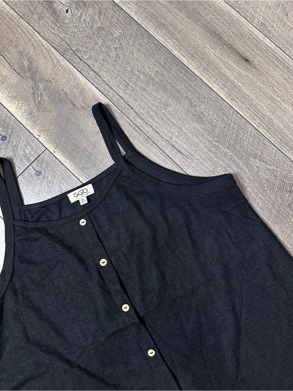 Gigo Plus Black Tank Top