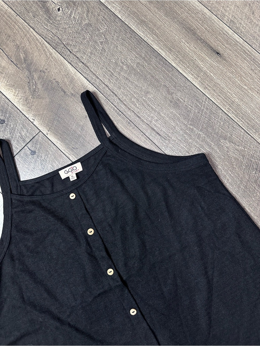 Gigo Plus Black Tank Top