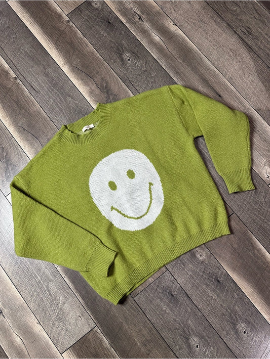 Easel Oversized Smiley Sweater