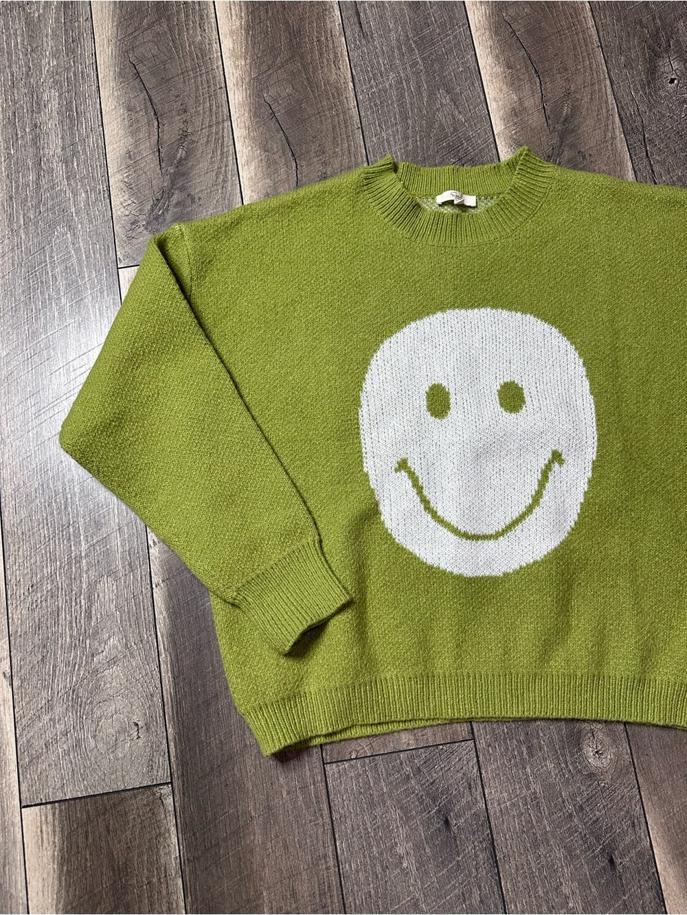 Easel Oversized Smiley Sweater