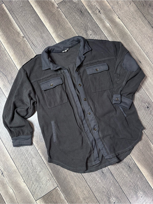 La Miel Fleece Oversized Button Down