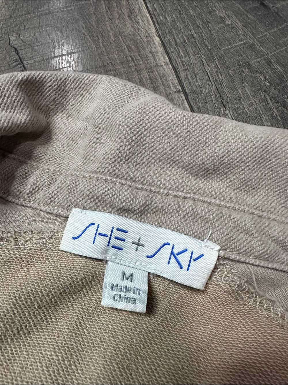 She + Sky Oversized 1/2 Button Down Pullover