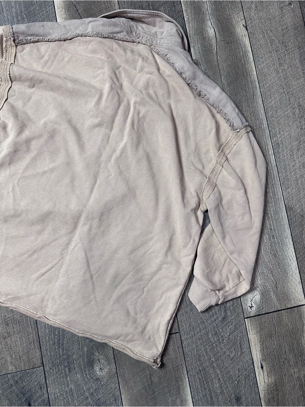She + Sky Oversized 1/2 Button Down Pullover
