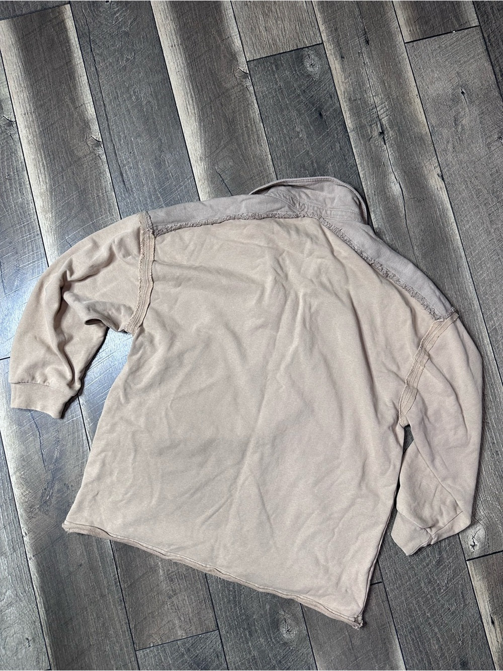 She + Sky Oversized 1/2 Button Down Pullover